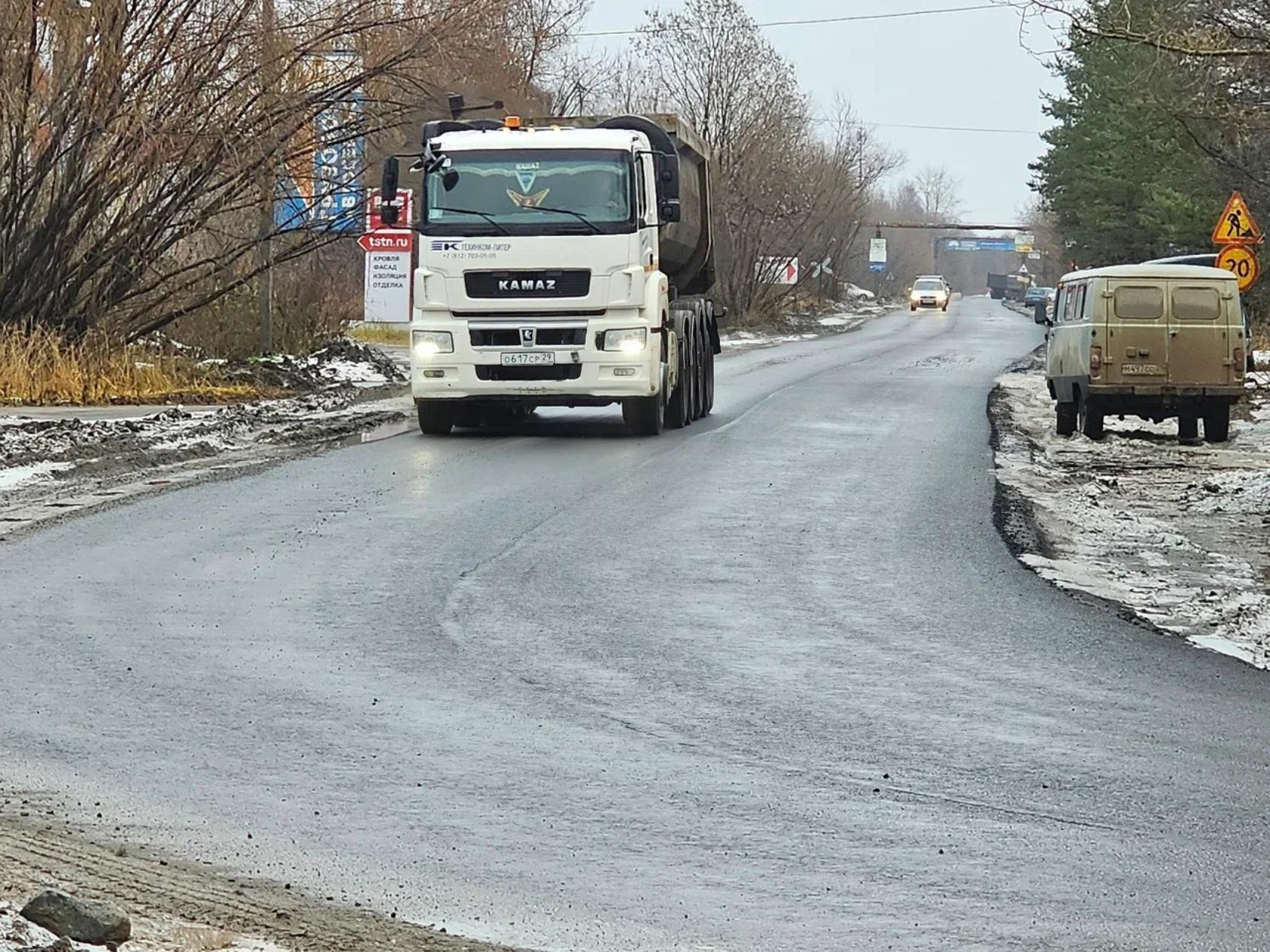 В Архангельске подходит к завершению ремонт одного из проездов в  Кузнечихинском промузле