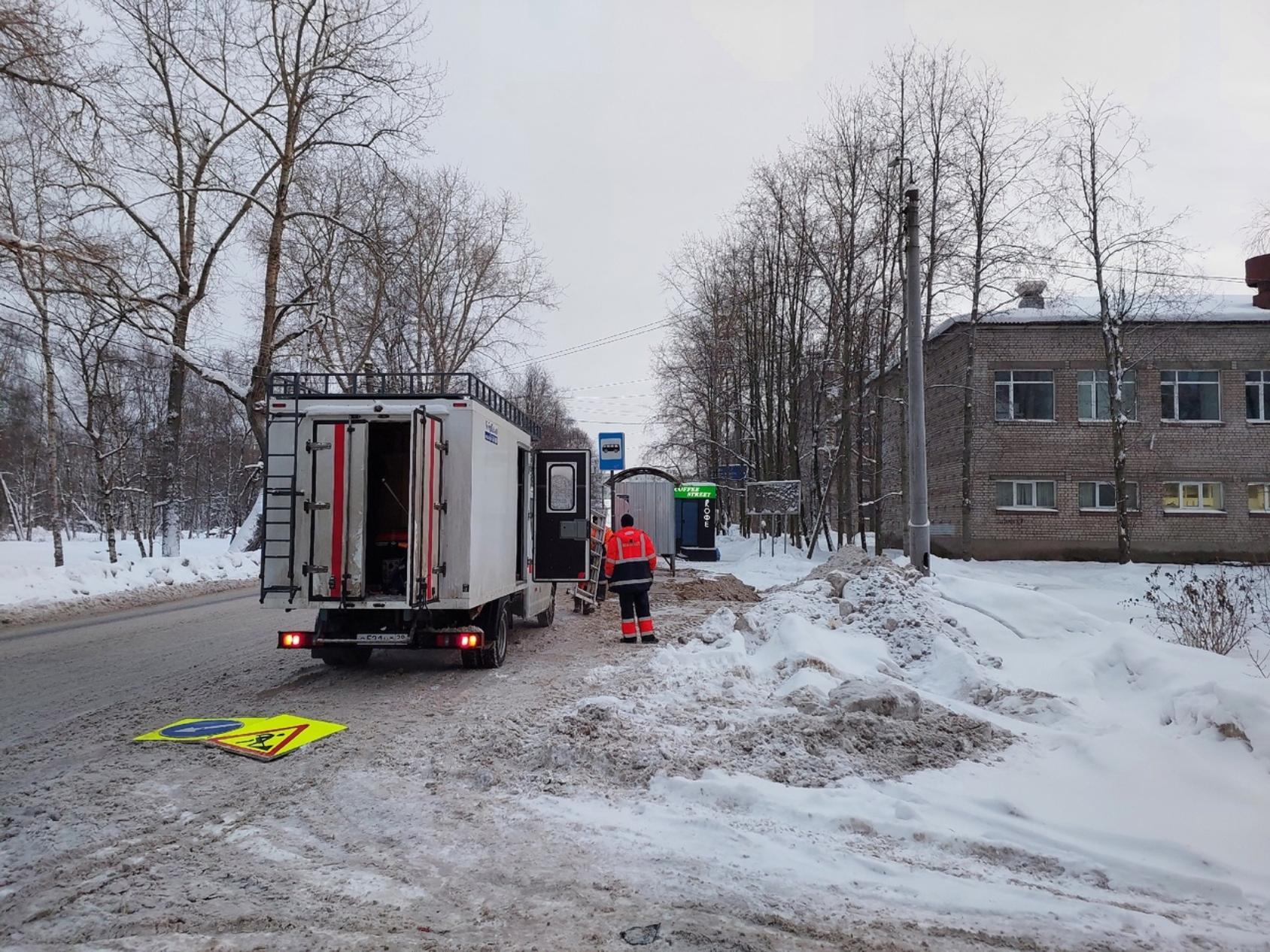 В Архангельске переносится автобусная остановка