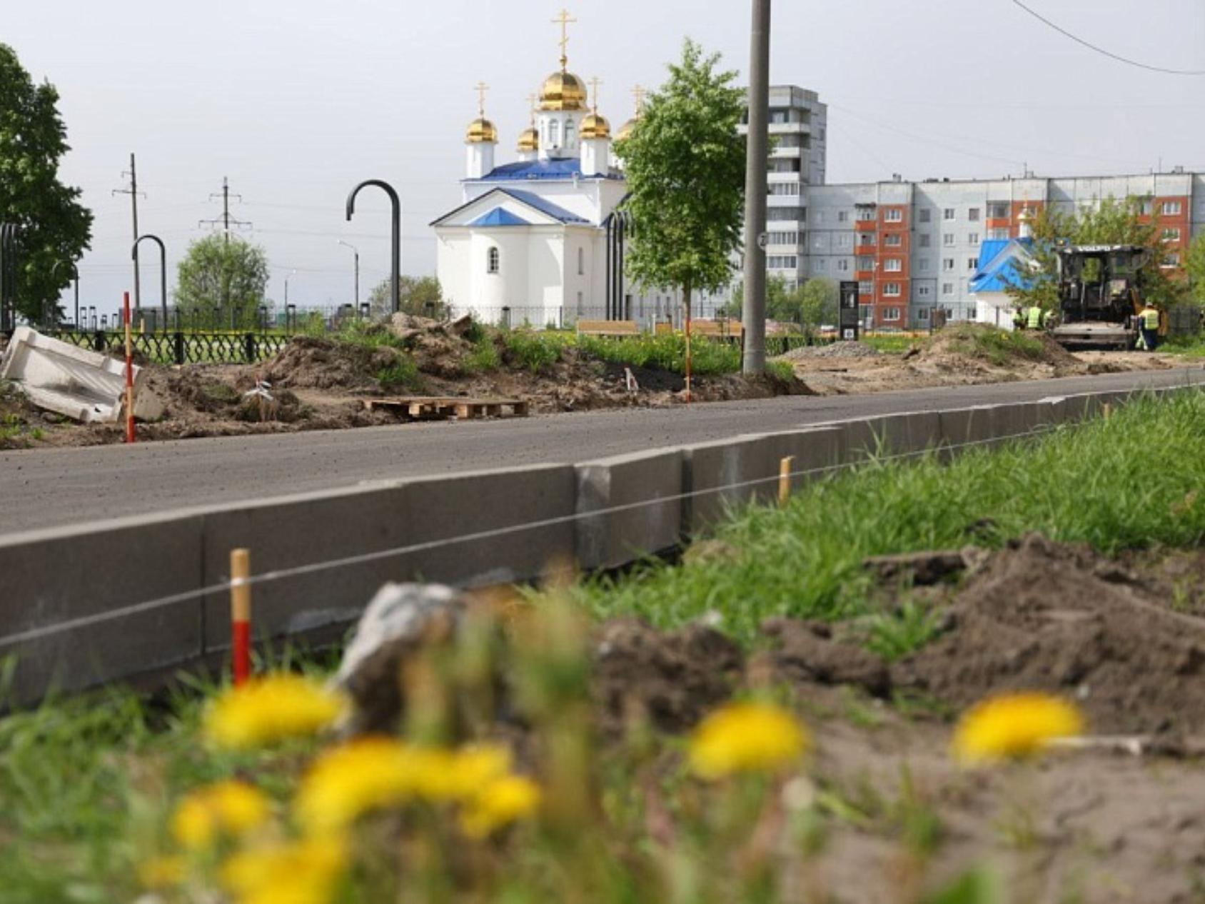 В Северодвинске активно идут дорожные работы