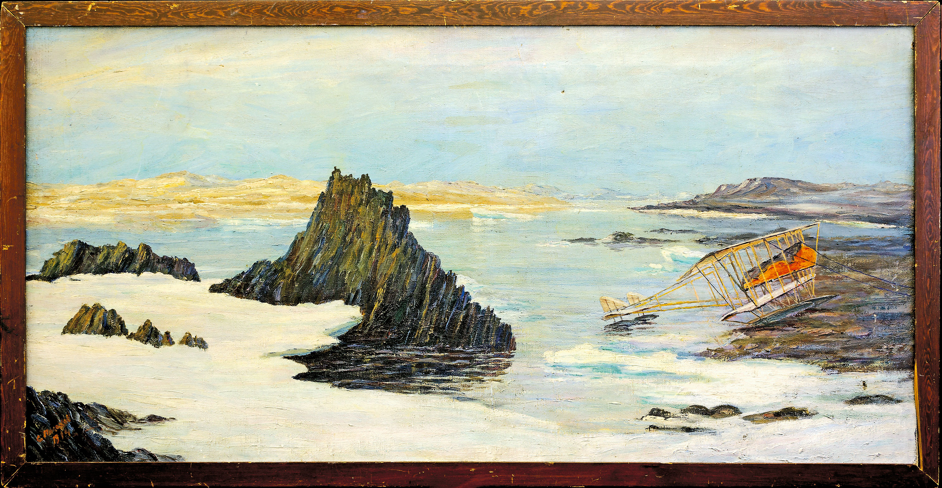 Степан Писахов. «Самолёт Нагурского на Новой Земле в 1914 г.»